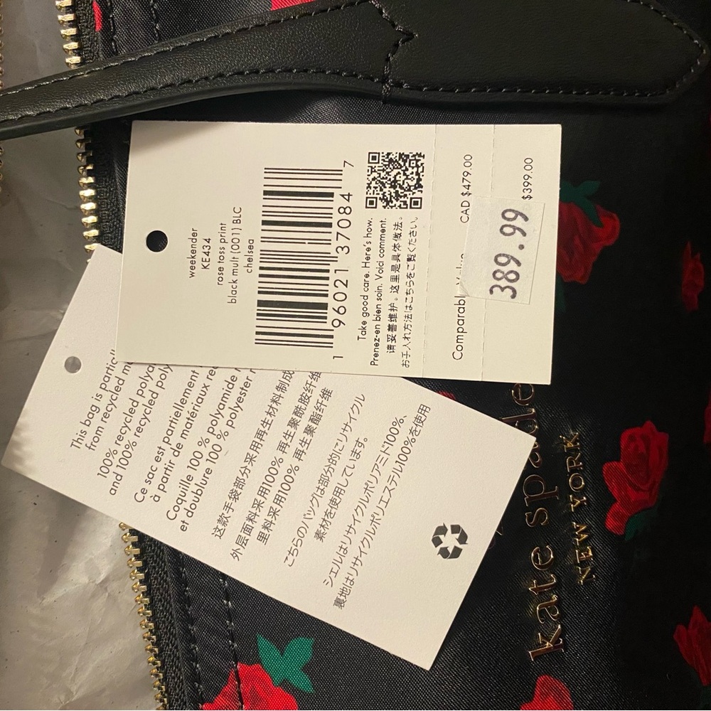 Kate Spade Chelsea Rose Toss Printed Weekender - Picture 11 of 11